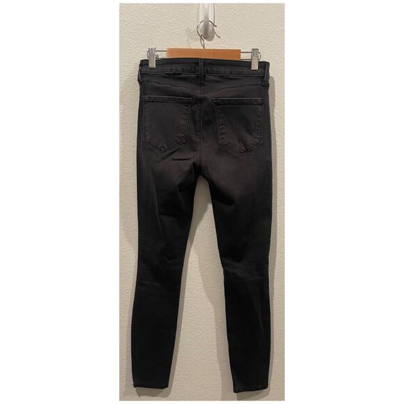 L'AGENCE Distressed Mid-Rise Skinny Leg Pockets Black Jeans - Picture 5 of 5